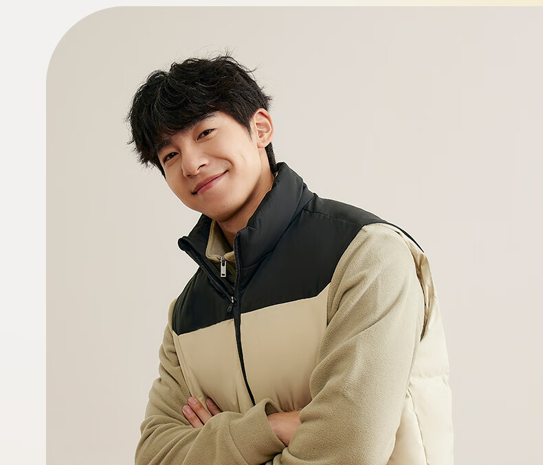 361° Men's Down Vest Autumn Winter New Waterproof Warm Sports Casual Running Stand Collar Jacket 652544401-4 21