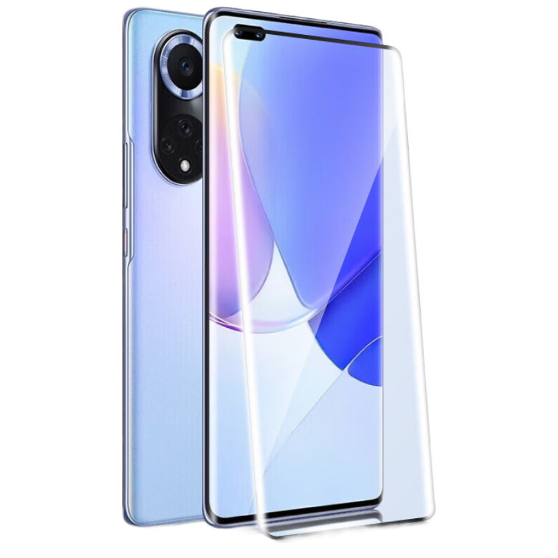 Baozou [Compensation for Defective Products] Suitable for Huawei Nova 9 Pro Tempered Glass Screen Protector, HUAWEI Nova 9 Pro Phone Film, Curved Full-Screen High-Definition Anti-Scratch Anti-Fingerprint Protective Film