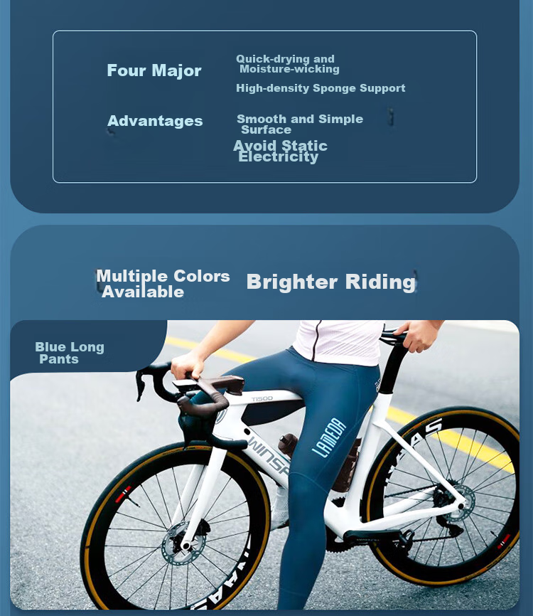 Lameda Cycling Pants Long Trousers for Men, Spring And Autumn Thin Bicycle Pants, Mountain And Road Bike Xuri Long Pants, Black, M 5