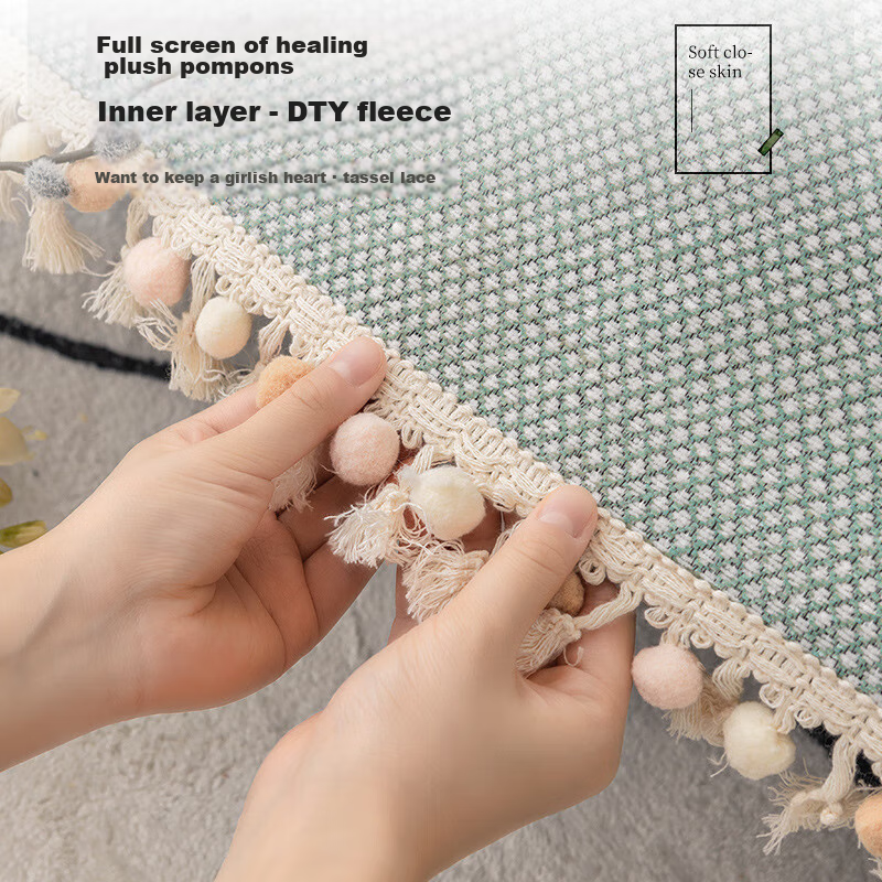 AVIVI Sofa Cushion, All-Season Non-Slip Sofa Cover, Throw Blanket, Armrest And Backrest Towel, 90*90 Cm, Nutmeg Gree