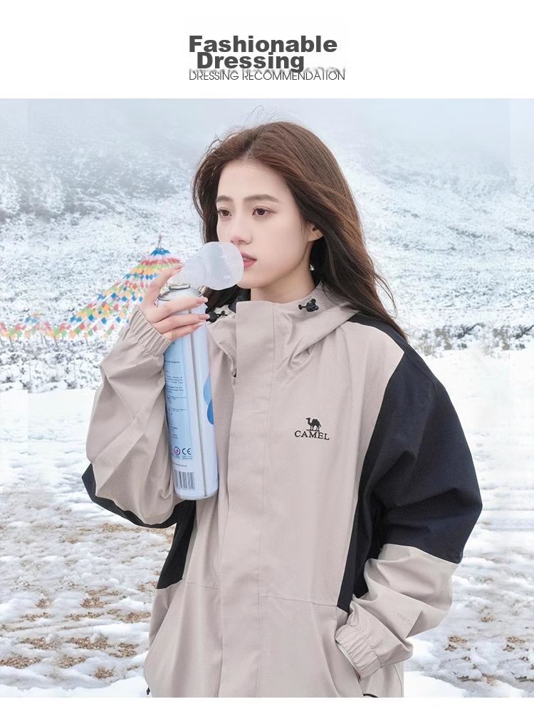 CAMEL Panda Series Triple-Protection Windbreaker Hard Shell Jacket Outdoor Mountaineering Coat AA12235456 26
