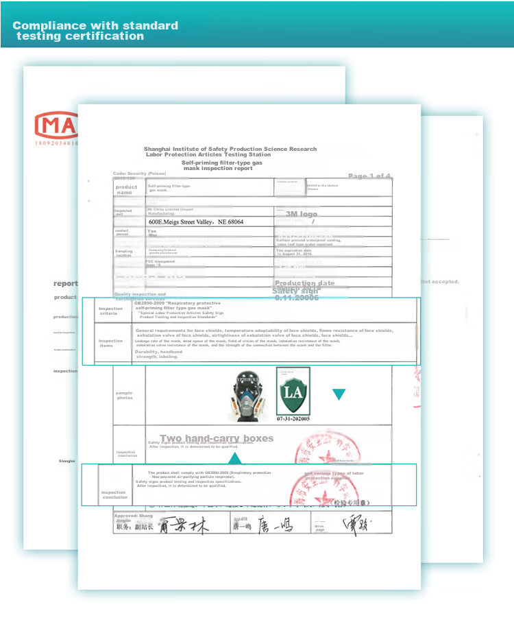 3M 7502 Silicone Gas Mask for Painting, Chemical Protection, Dust-Proof Respirator against Organic Gases And Industrial Dust with 6001 Kit, Firefighting Mask 17