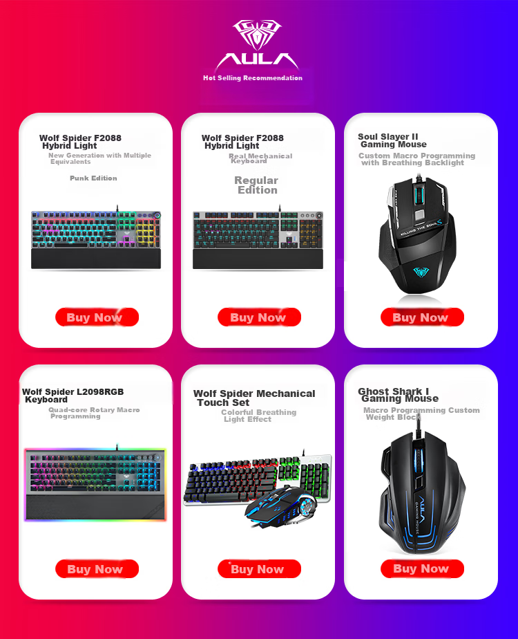 AULA T101 Mechanical Feel Keyboard And Mouse Set, Wired 104-Key Keyboard And Mouse Combo, Gaming And Office Computer Keyboard Mixed Light Eating Chicken Set, Metal Panel Silver White 1