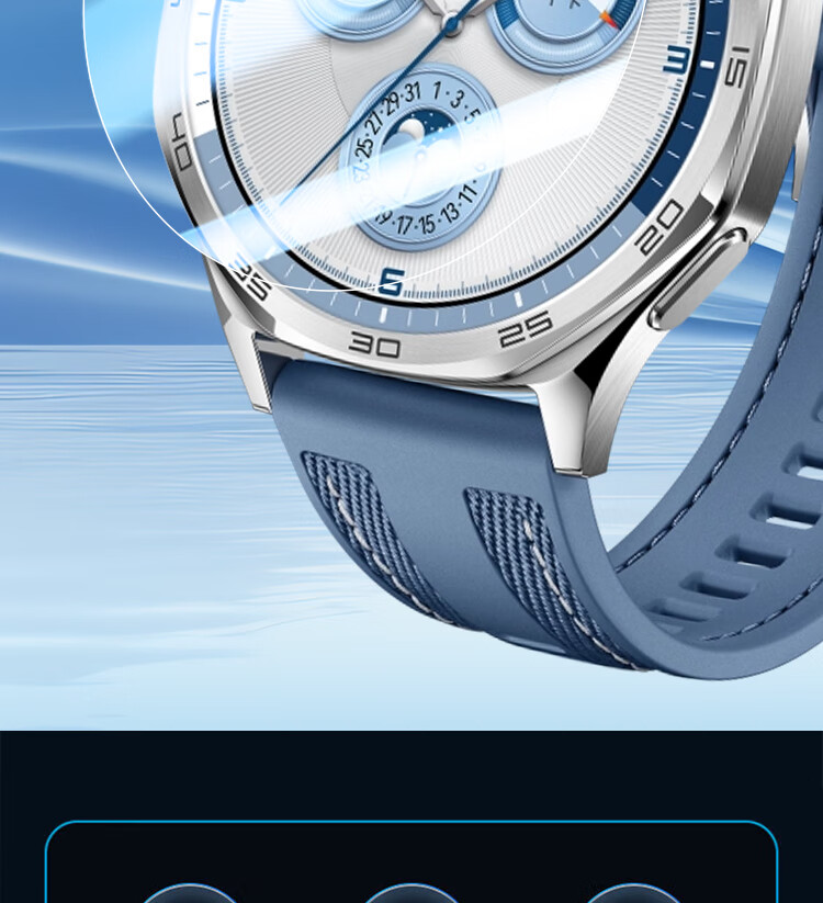 ESCASE [Three-Piece Deluxe Set] Huawei Watch GT5 Tempered Glass Screen Protector, Full Coverage, HD Clear, Shatterproof, Fingerprint-Resistant Protective Film for Watch GT5Pro, 46mm Dial 2