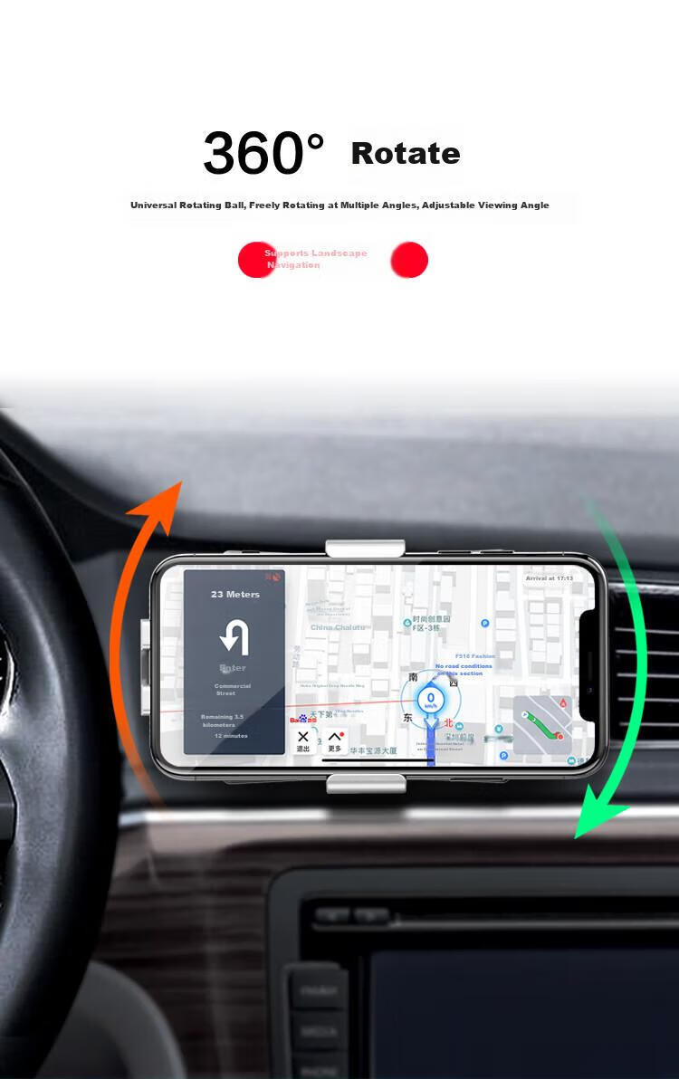 ESCASE Car Wireless Charging Dock, Fast Charging Car Air Vent Mount, Compatible with Apple 15 And Xiaomi 14 Phones 7