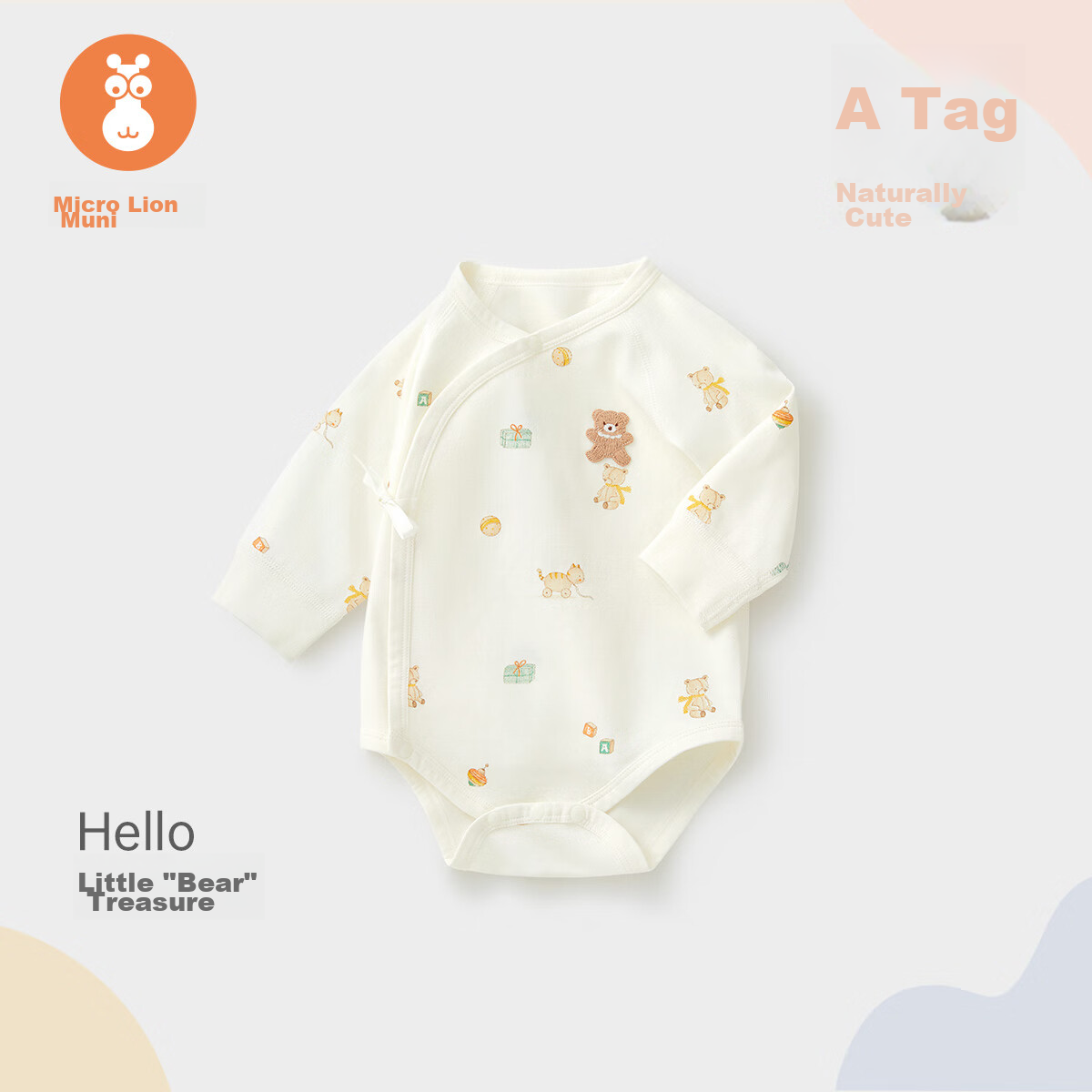 Wismorni Newborn Onesie, Spring And Autumn Baby Clothes, Pure Cotton Seamless Infant Long-Sleeve Triangle Romper Bodysuit