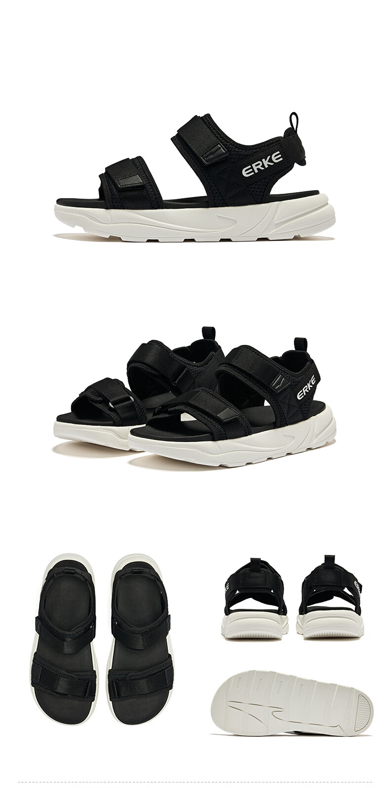 ERKE Women's Sandals, New Autumn Release, Breathable Soft Sole Comfortable Beach Shoes, Outdoor Casual Slippers, Couple Style | Zhulang 2