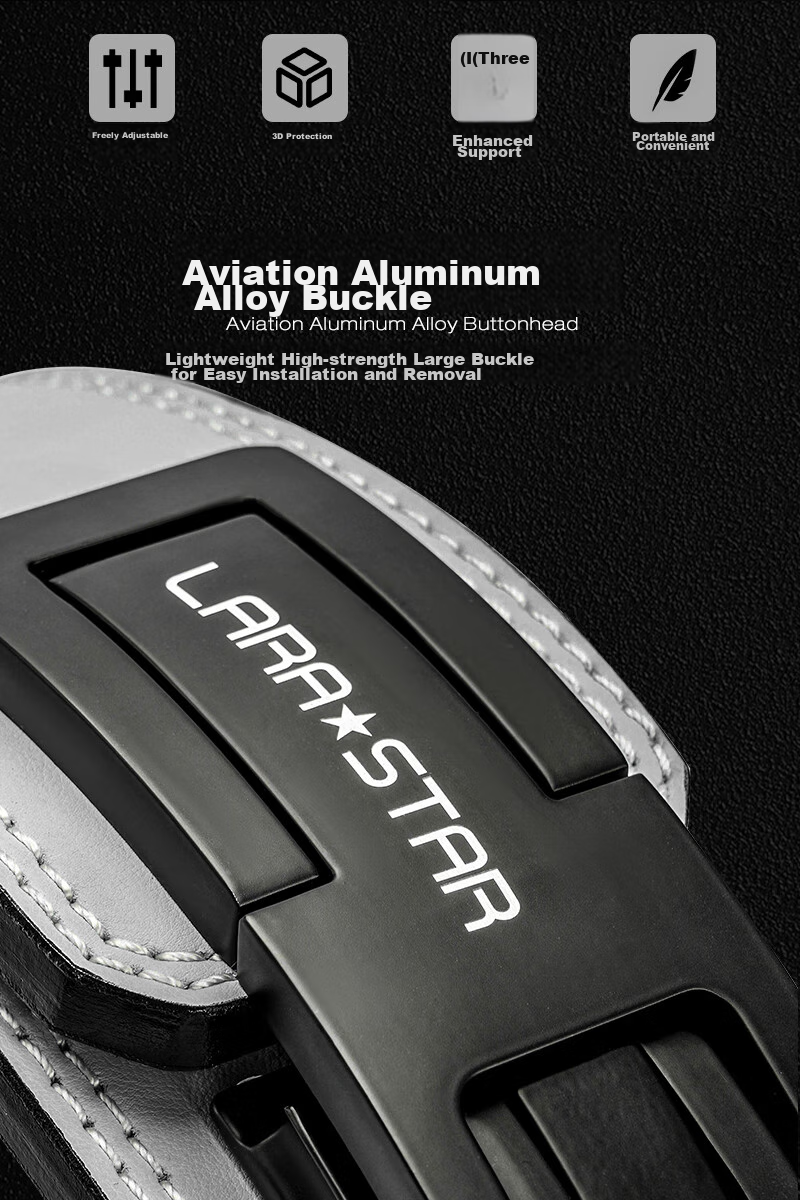 LARASTAR LS0899ID Series Quick-Release Belt, Squat And Deadlift Professional Fitness Weightlifting Waist Support Clip for Men, Heavy-Duty Black And Red, Size S 2