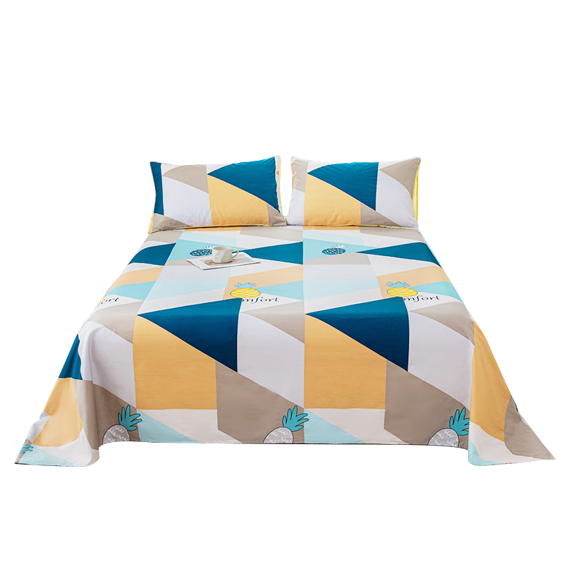 Grace Class A 7A Antibacterial Fabric, 100% Pure Cotton Bed Sheet Single Piece 230*245cm, Duomile