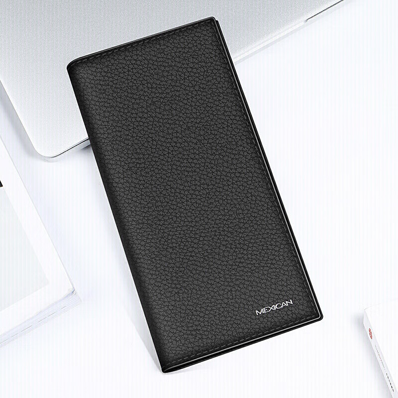 MEXICAN Men's Wallet, Business Casual, Top-Grain Leather, Ultra-Thin Long Wallet, Fashionable Purse, Birthday Gift for Me