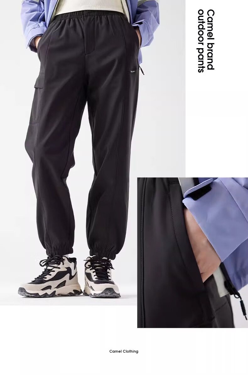 CAMEL Women's Softshell Hiking Jogger Pants Autumn Winter Casual Work Pants 16