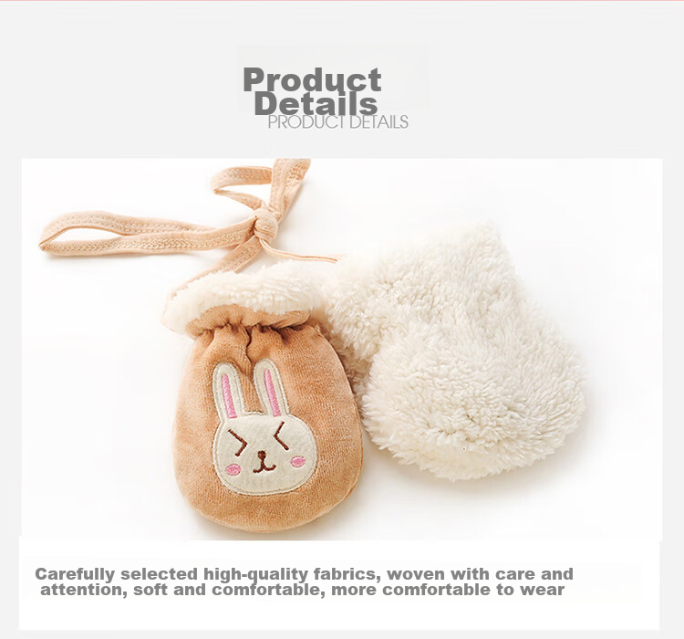 LAXIALIYA Baby Gloves for Autumn And Winter, Suitable for Infants Aged 0-1 Thickened Warm Children's Newborn Infant Fleece-Lined Sleepwear Anti-Freeze 11