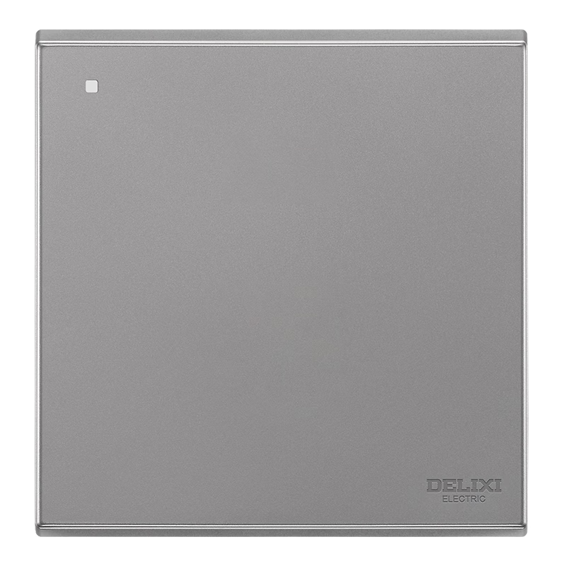 DELIXI Switch Socket Panel, 86-Type Panel, CD229 Single Switch, One-Way Double Control Switch, Starry Gray Large Panel