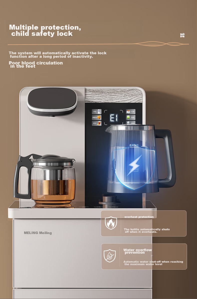 MeiLing Tea Bar Machine, Home Smart Voice-Controlled Multifunctional Remote Control Large Screen Upright Bottom-Placed Cooling And Heating One-Key Temperature Selection Water Dispenser, Cold And Hot Model MY-C575B (Shachu Mi) 17