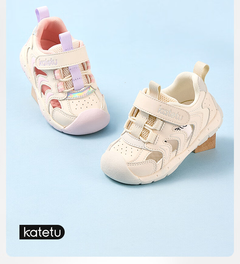 Katetu Toddler Sandals, Children's Summer Shoes, Functional Shoes for Ages 1-3, Closed-Toe Breathable Beach Shoes X4BEA24 2