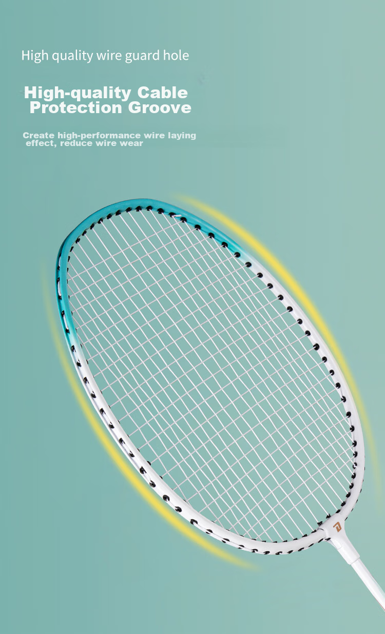 DHS Badminton Racket Pair Set for Training And Competition, Deep Groove Rackets, 2 Pieces EG120 with Shuttlecocks And Grip Tape 5