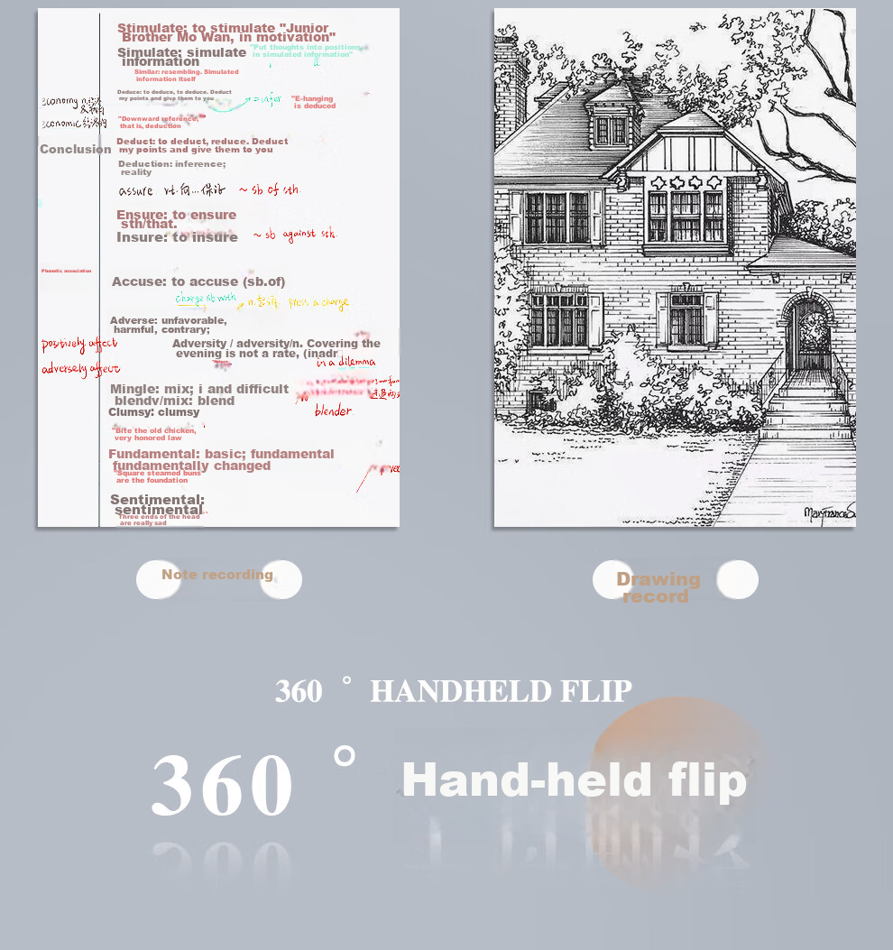 Faramon 2-Pack/A5 Blank Notebook, Comfortable to Hold, Loose-Leaf Pages, Removable Refill Paper, Drawing Sketchbook, Student Journal, College Student Error Correction Book, Specialized for Postgraduate Entrance Exam Preparatio 3