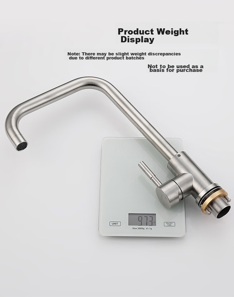 Larsd Kitchen Faucet, 304 Stainless Steel Sink Faucet, Hot And Cold Rotating Dishwashing Sink Faucet LD82058 13