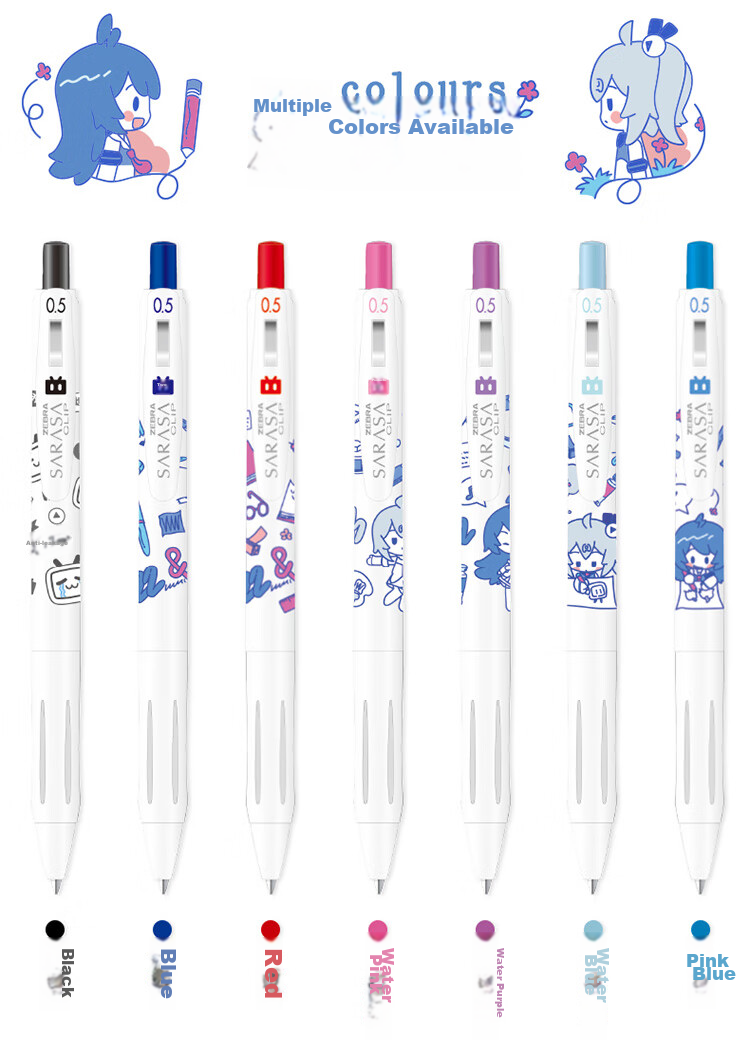 ZEBRA JJ15-WI Limited Edition Neutral Pen, 0.5mm Bullet Tip, Push-Button Signing Pen, Colorful Student Note-Taking And Journaling Pen, White Barrel with Red Ink, Single Pe 12