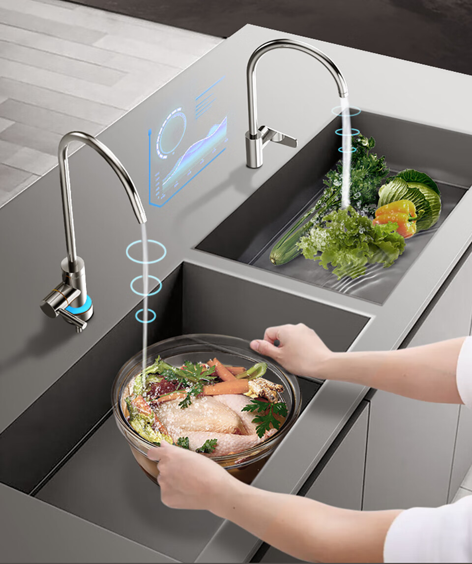 Joyoung Direct Drinking Water Purifier, 1300G Flow Rate, Dual Water Output, RO Reverse Osmosis Under-Sink System, 6-Year Long-Lasting RO Membrane Water Purification Machine R509 12
