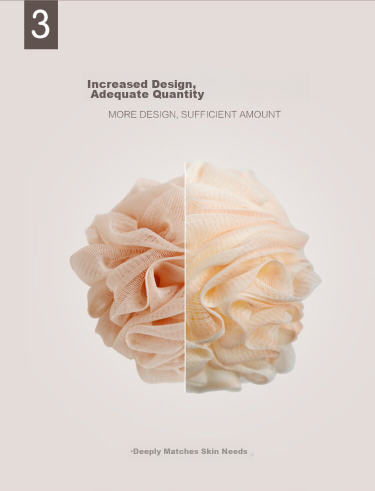 CHAHUA Bath Sponge, PE Material, Exfoliating, Not Easily Loose, Can Be Hung, for Men, Lathering Mesh 9