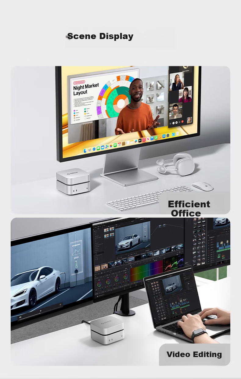 ORICO Mac Mini Thunderbolt 3 Desktop Portable SSD, 40Gbps High-Speed Storage Expansion, 4TB High-Speed Transfer, MiniMate Cooling Base M4T3-512G 6