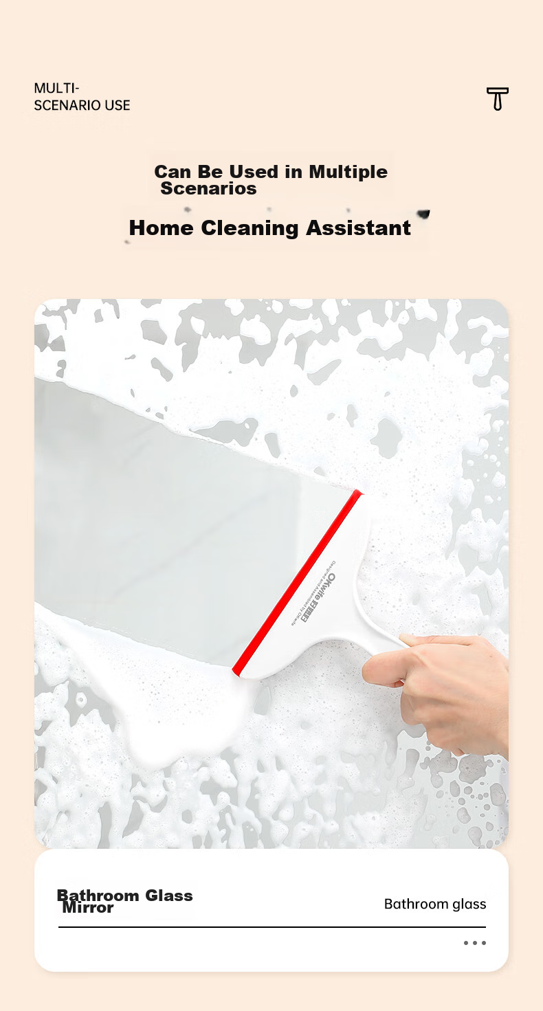 OKwife Glass Squeegee, Window And Mirror Cleaning Tool for Home Use, Kitchen Countertop Cleaner, Multi-Functional Squeegee 3