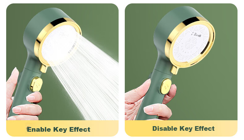 Haili High-Pressure Shower Head, Bathroom Bathing Strong Pressure Handheld Shower, One-Touch Switch, Universal Single Head 09919LJ 13