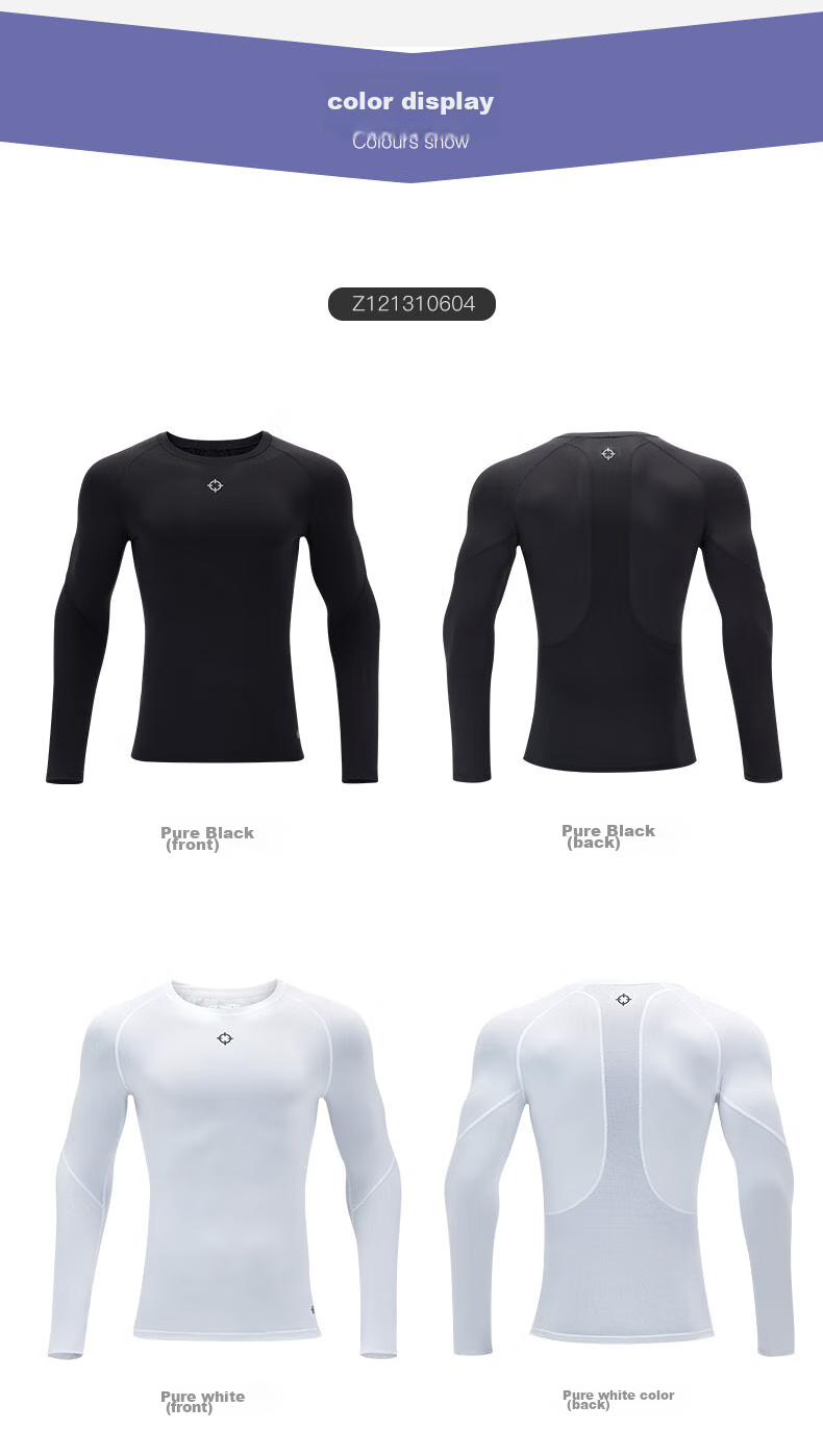 RIGORER Men's Compression Shirt, Quick-Dry Running Sports Top, Fitness Training Wear, Yoga Long-Sleeve Shirt for Me 10