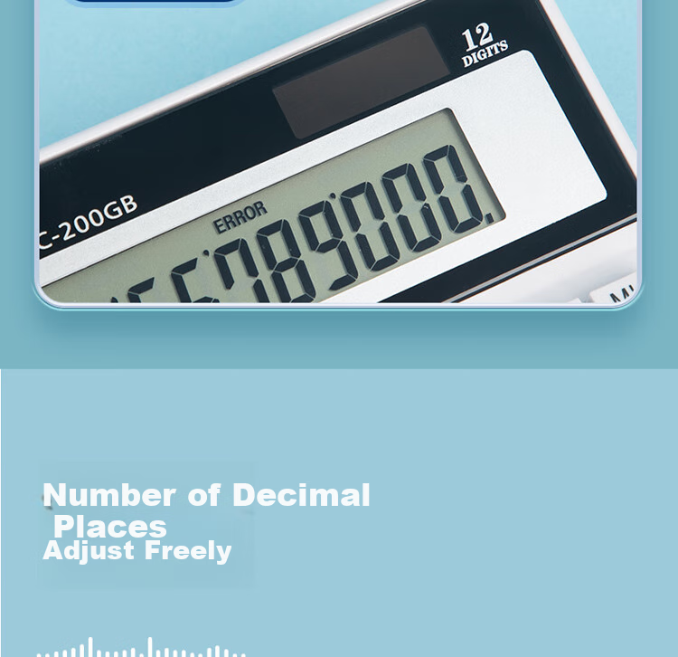 GuangBo Financial Calculator, Solar/battery Large Screen Computer Keyboard Calculator, Office Supplies, NC-200GB 8