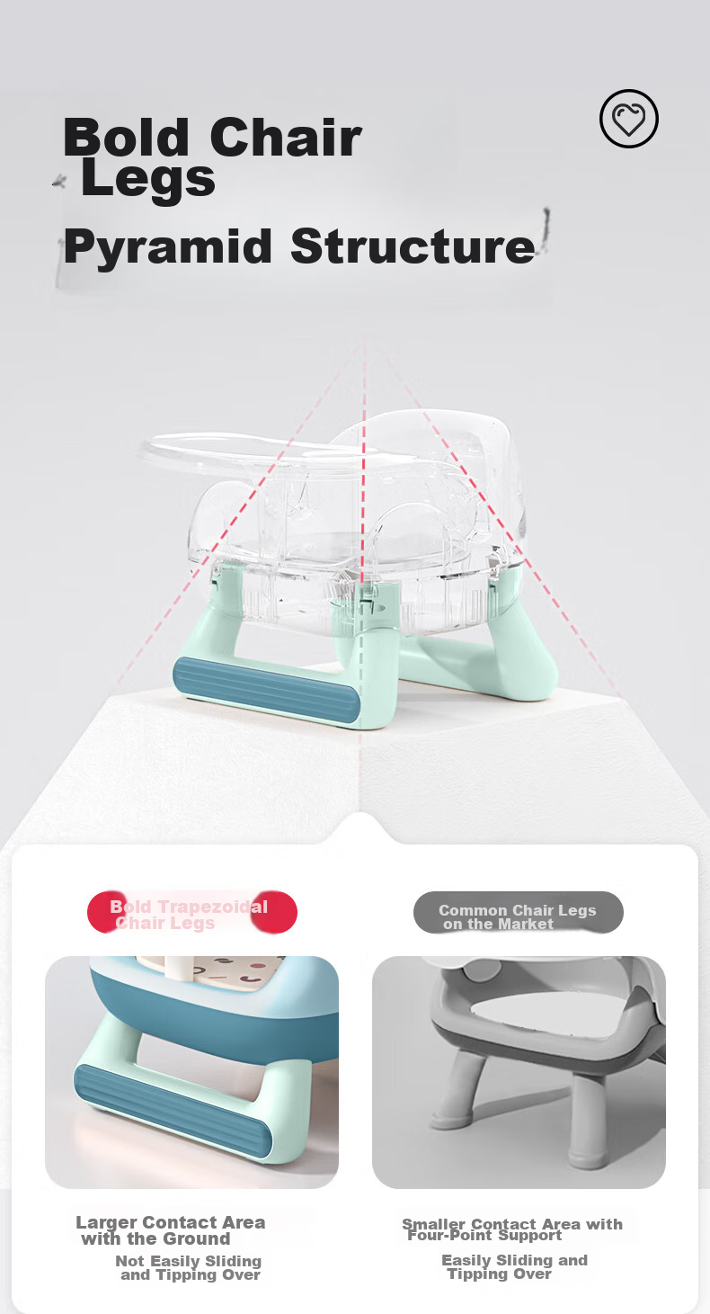 Beiyibaobei Children's Stool, Baby High Chair, Home Small Bench, Baby Dining Chair with Backrest, Low Chair, Dining Table Chair 6