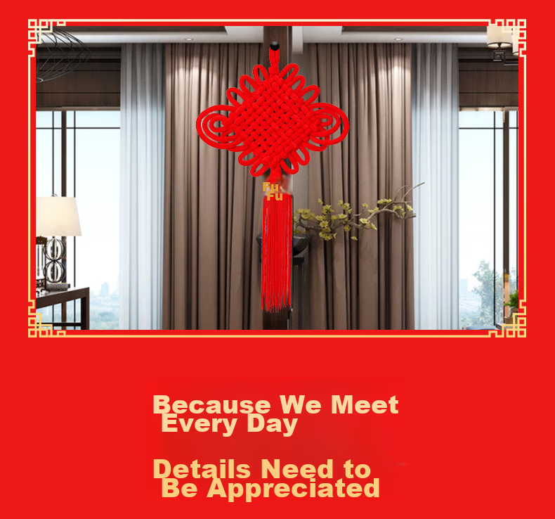 Xinxinjingyi Handmade Chinese Knots for Housewarming Celebration, Business Opening, New Year Spring Festival Decoration Atmosphere Setup, 10 Plates of Red Velvet 5