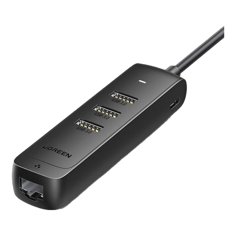UGREEN USB 3.0 Hub, Gigabit Ethernet Adapter for Laptop, External Wired Network Card, Network Cable Converter, Expansion Device for Huawei Computers, HUB Expander, RJ45 Converter