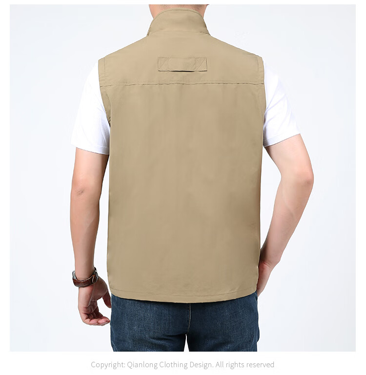 VANCAMEL Men's Outdoor Quick-Dry Casual Vest with Multiple Pockets for Fishing And Photography, Khaki, 2XL 6