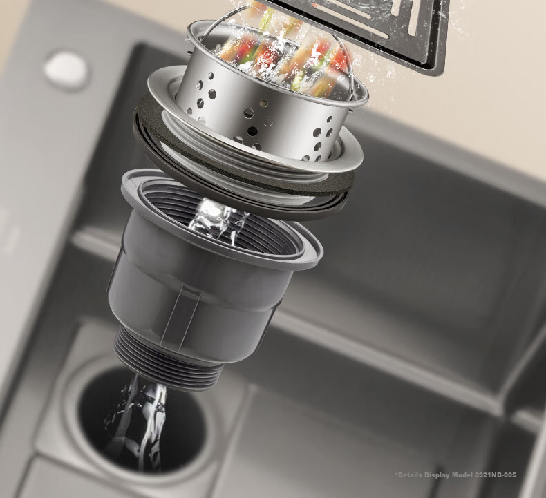 VATTI [Renovation Subsidy] Kitchen Sink, Large Single Bowl, Vegetable Washing Basin, Integrated Basin, 304 Stainless Steel Honeycomb Nano S5 16