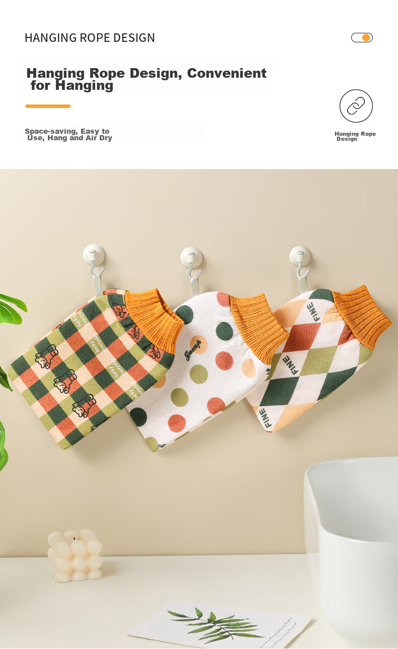 Grace Exfoliating Washcloth, Bath Scrubber, Home Use Back Scrubber Gloves, Mud Removal Exfoliating Washcloth 7