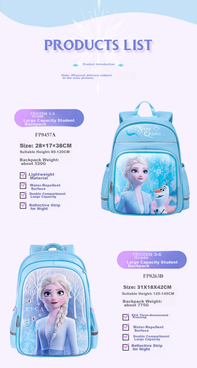 Disney Stationery Set, Elementary School Student Backpack Stationery Gift Box, Girls' Birthday Gift Learning Supplies Large Gift Pack for Ages 12-15 Children's Day Gift, Froze 11