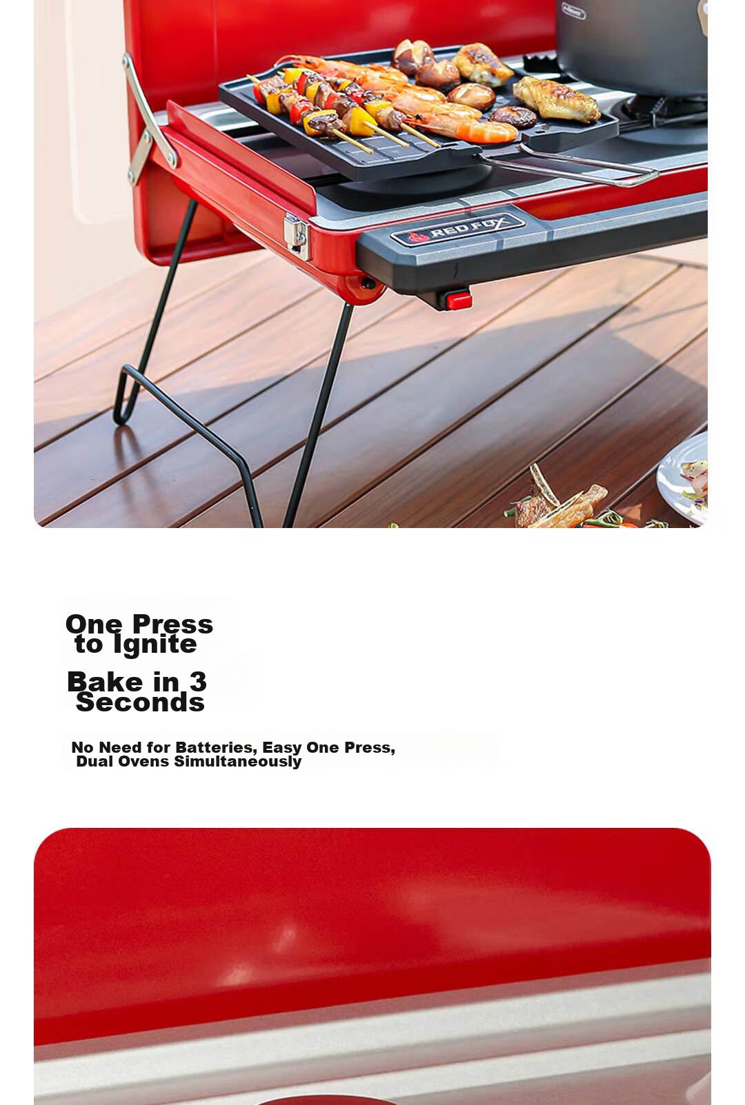 E-Rover Outdoor Camping Barbecue Stove, Portable Gas Stove for Camping, Portable Cooking Equipment 8