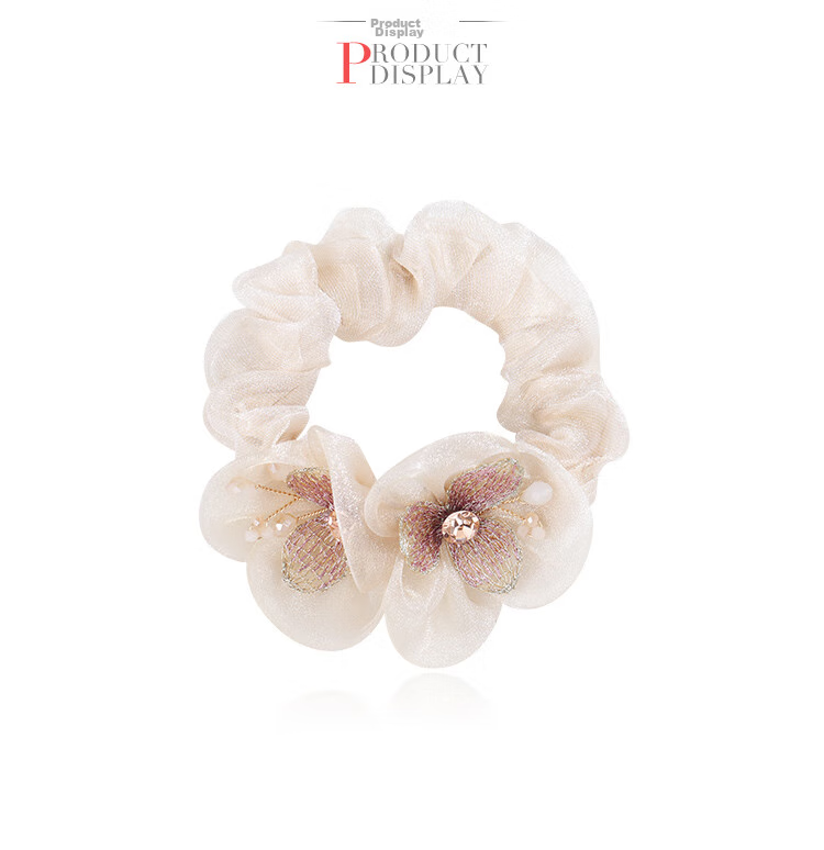 CHIMERA Organza Hair Tie, Back of Head Hair Clip, Hair Flower, Hair Accessory, Hair Barrette, Women's Mid-Autumn Festival Gift 11