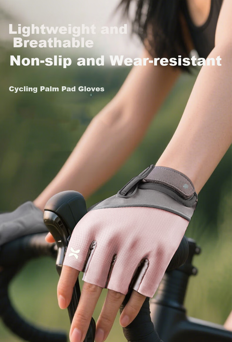 Ousen Cycling Gloves, Summer Sports Fitness Outdoor Hiking, Men And Women Road Mountain Bike Breathable Non-Slip Fingerless Gloves 1