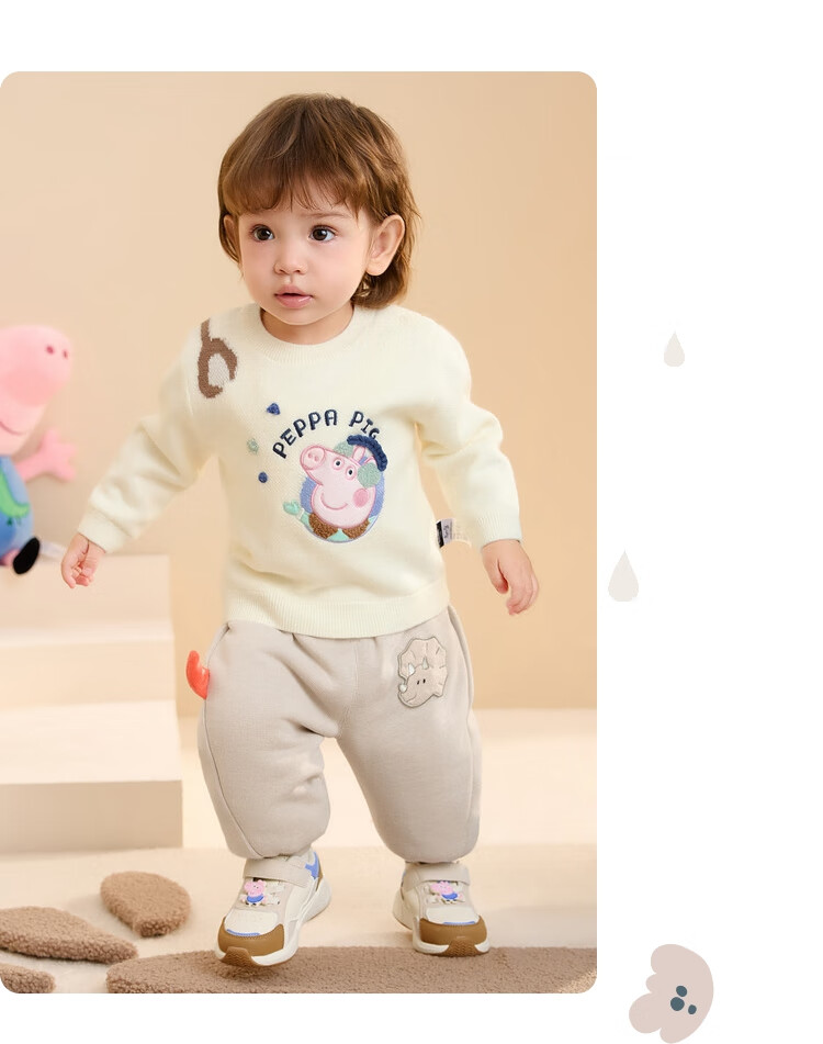 Balabala Baby Girls Winter Knitted Sweater Peppa Pig IP 200424103005 6