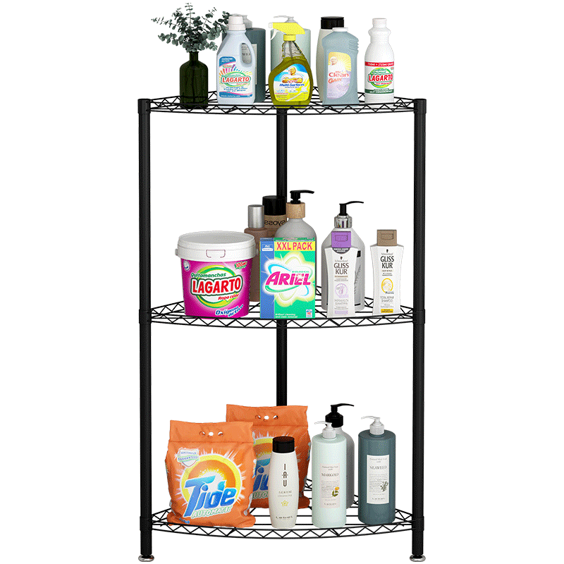 WoJia Bathroom Corner Shelf Basin Rack Storage Rack Living Room Washroom Multi-layer Floor-standing Rack