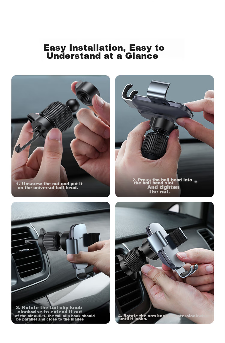 Baseus Car Phone Holder, Specially Designed for Vehicles And Trucks, Navigation Mount, Air Vent Mount, Interior Decoration Accessory 15