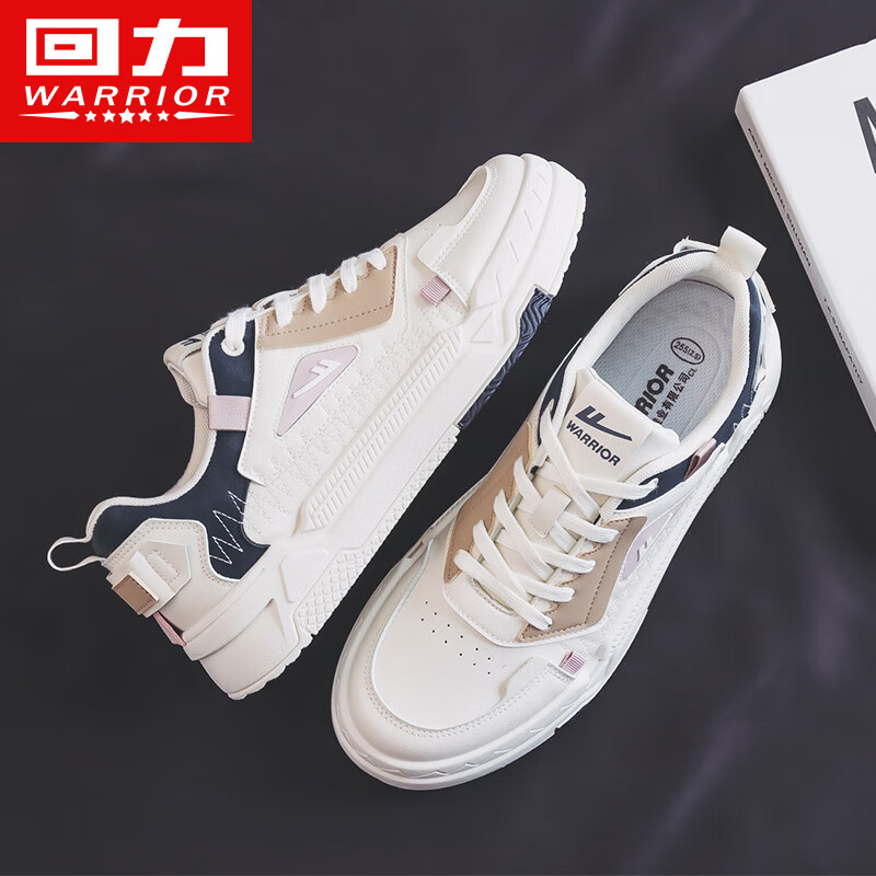 Warrior Official Men's Sneakers 2025 Winter New Thickened Warm Casual Sports Shoes Blue/Pink Size 39 US Men's