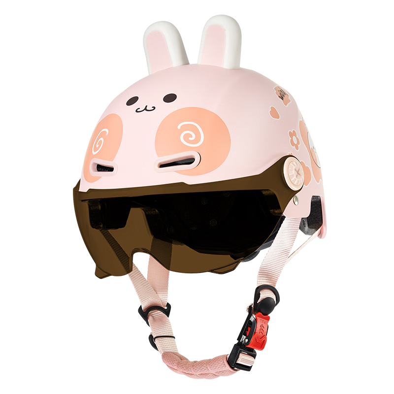 JD Original Children's Helmet, Electric Bike Helmet [Ultra-Light Breathable Non-Prescription], Bicycle E-Bike Motorcycle Safety Helmet Summer Style for Ages 3-6 Pink Rabbit