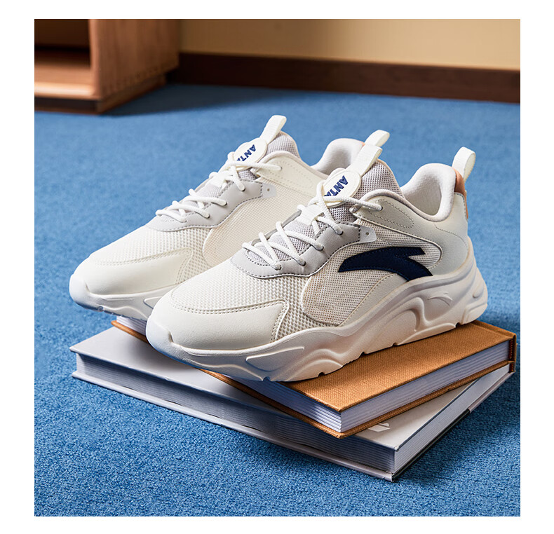 Anta Little Millennium Men's Casual Shoes Summer Mesh Breathable Thick Sole Height Increasing Commuter Dad Running Sports Shoes 10