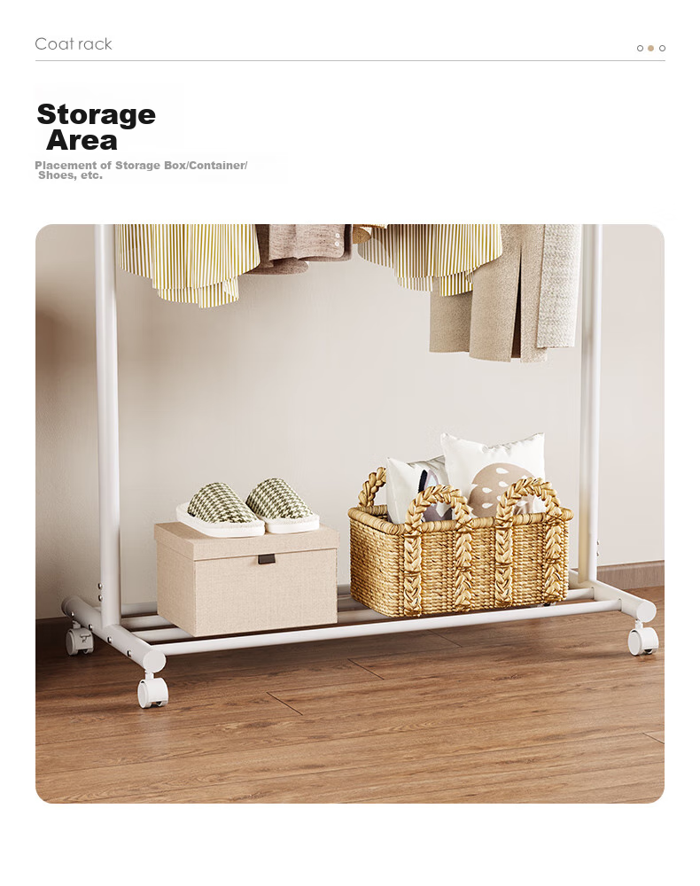 QIAONAMEI Clothes Drying Rack, Floor-Standing Hanger, Bedroom Balcony Drying Pole, Dormitory Clothes Hanger, Quilt And Clothing Drying Rack, 2266 9