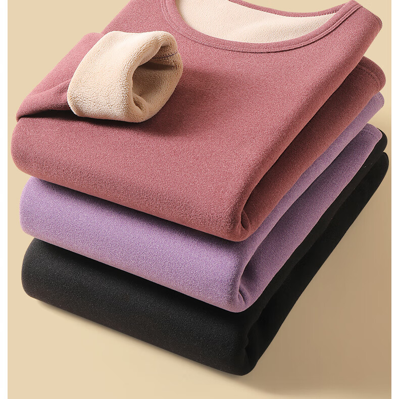 Bejirog Women's Thermal Underwear Set with Fleece Lining, Thickened Base Layer for Cold Weather, Suitable for -40°C in Northeast China, Cold-Resistant Autumn Top And Bottom 20