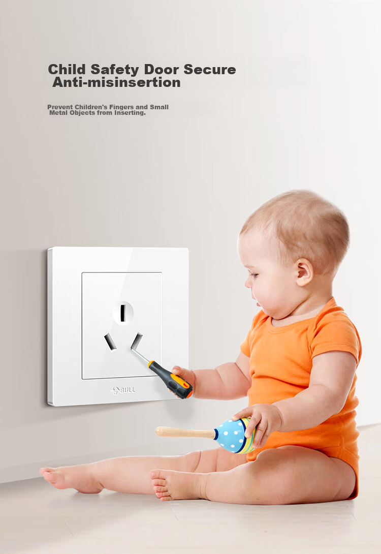 BULL Switch Socket G31 Series Three-Hole 16A Socket Air Conditioner Socket 86-Type Panel G31Z104S Starry Gray 9