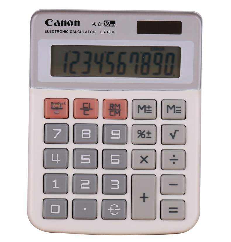 Canon LS-100H Financial Office Calculator, Desktop Stylish Creative Small Calculator 9